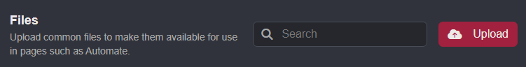 The Upload button.